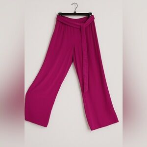 Pink Wide Leg High-Waisted Pants
